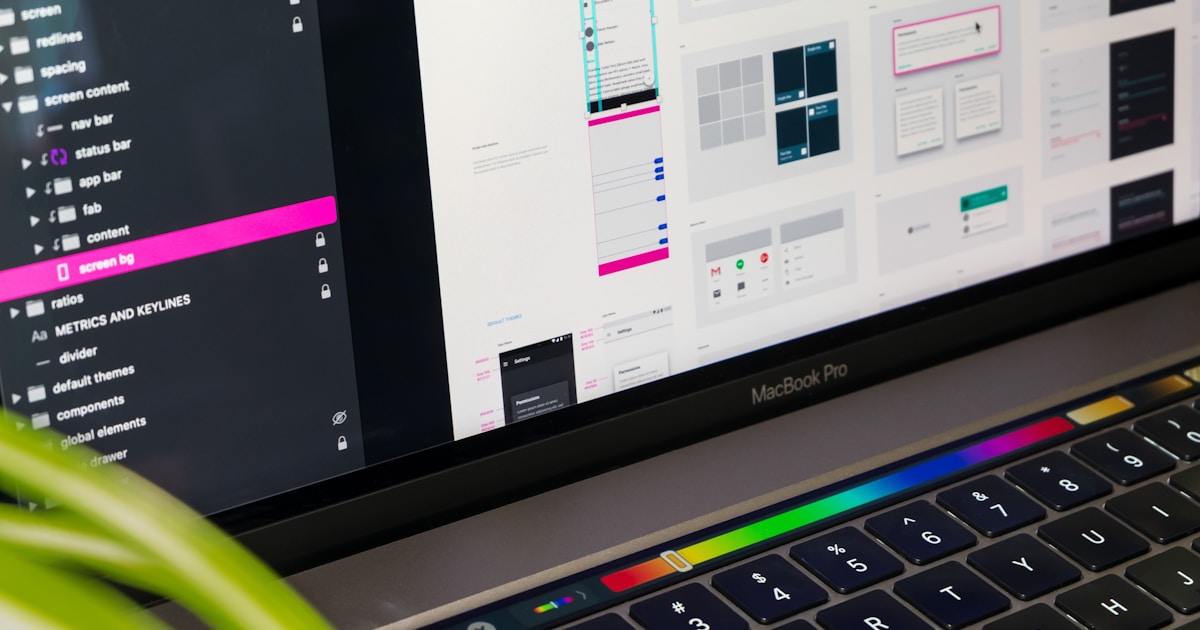 macbook pro displaying computer icons