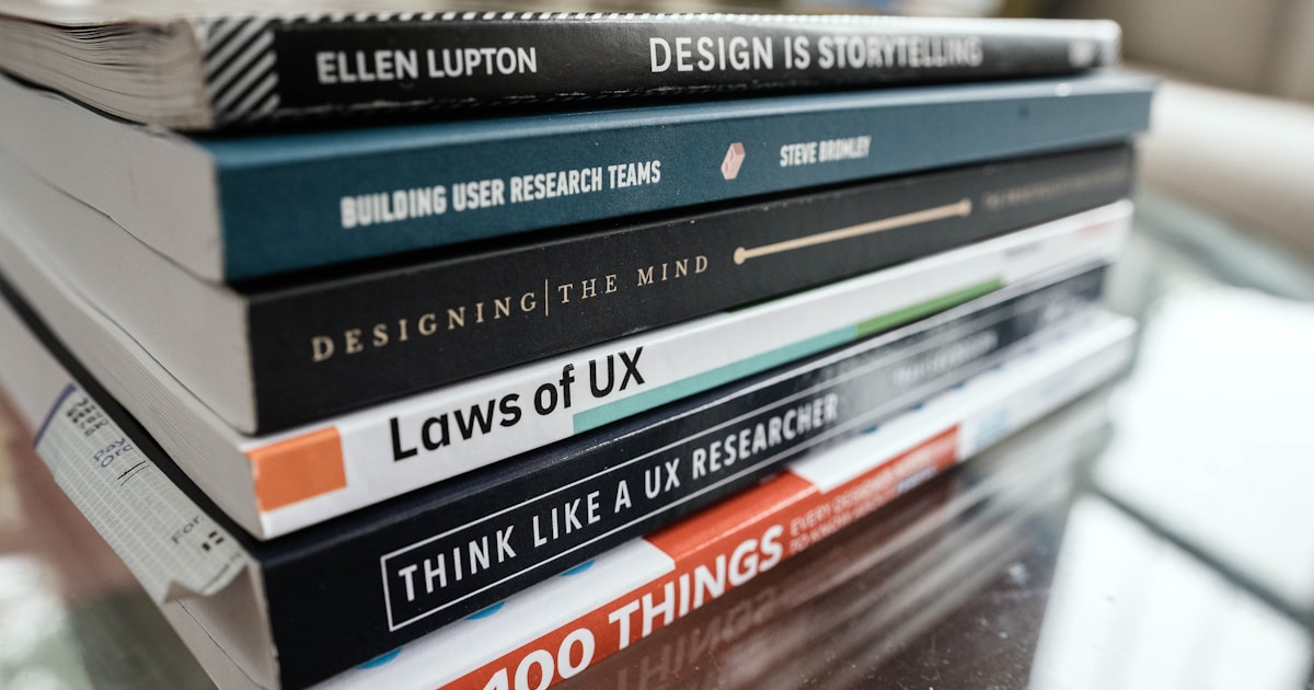 stack of books on table